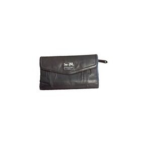 Coach Women's Leather Wallet Dark Brown
